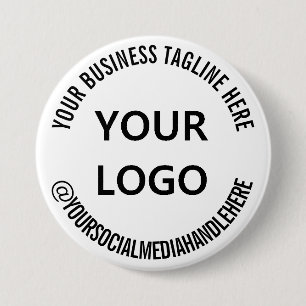 Custom Business Logo Company Tagline Social Media Button