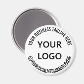 Custom Business Logo Company Tagline Social Media Magnet (Vorderseite/Rückseite)