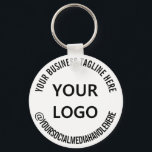 Custom Business Logo Company Tagline Social Media Schlüsselanhänger<br><div class="desc">Custom Business Logo Company Tagline Social Media Name Personalisierte Werbeaktion Berufliche Briefmarke Geschenk - Add Your Logo - Image - Foto / Business Tagline - Name - Unternehmen / Social Media Handle - Informationen - Ändern und verschieben oder entfernen und hinzufügen Elemente / Text mit Anpassungstool. Wählen Sie / fügen...</div>