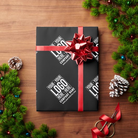 Custom Business Logo Corporate Company Modern Cool Geschenkpapier (Feiertagsgeschenk)
