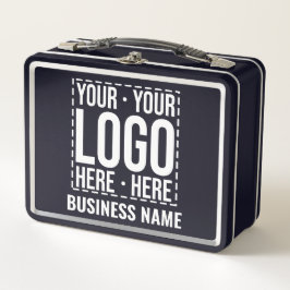 Custom Business Logo Corporate Company Modern Cool Metall Brotdose