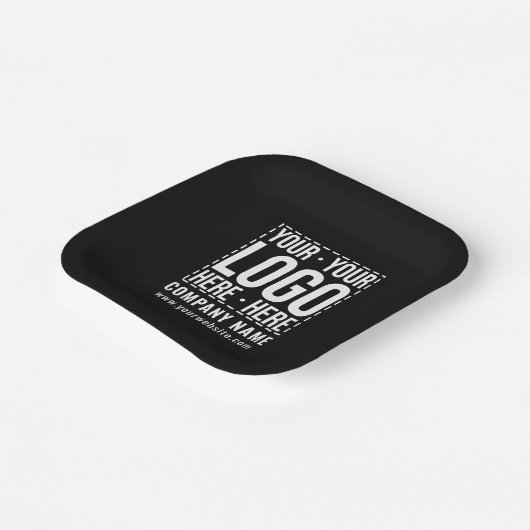 Custom Business Logo Corporate Company Modern Cool Pappteller (Gewinkelt)