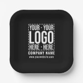 Custom Business Logo Corporate Company Modern Cool Pappteller (Vorderseite)