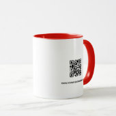 Custom Business Logo Corporate Red black white Tasse (VorderseiteRechts)