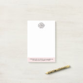 Custom Business Logo Elegant Simple Professional Post-it Klebezettel (Auf Schreibtisch)