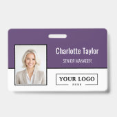 Custom Business Logo Employee Photo Ausweis (Vorderseite)