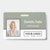 Custom Business Logo Employee Photo Ausweis (Vorderseite)
