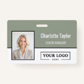 Custom Business Logo Employee Photo Ausweis (Vorderseite)