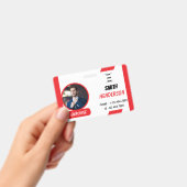 Custom Business Logo Employee Photo Blue ID Badge Ausweis (Handheld)