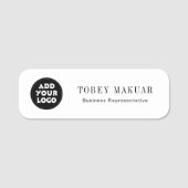 Custom Business Logo Employee Staff Name Tag Namensschild (Vorderseite)
