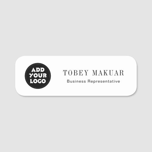 Custom Business Logo Employee Staff Name Tag Namensschild (Vorderseite)