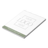 Custom Business Logo Faded Backdrop Modern Simple Notizblock (Rotiert)