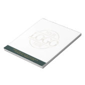 Custom Business Logo Faded Backdrop Modern Simple Notizblock (Rotiert)