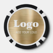 Custom Business Logo Faux Gold Metallic Pokerchips (Rückseite)