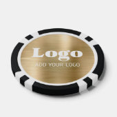 Custom Business Logo Faux Gold Metallic Pokerchips (Einzeln)