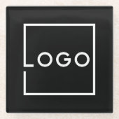 Custom Business Logo Glasuntersetzer (Vorderseite)