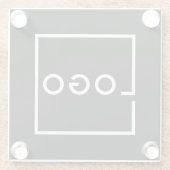 Custom Business Logo Glasuntersetzer (Rückseite)