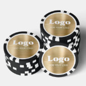 Custom Business Logo Gold Metallic Pokerchips (Stapel)