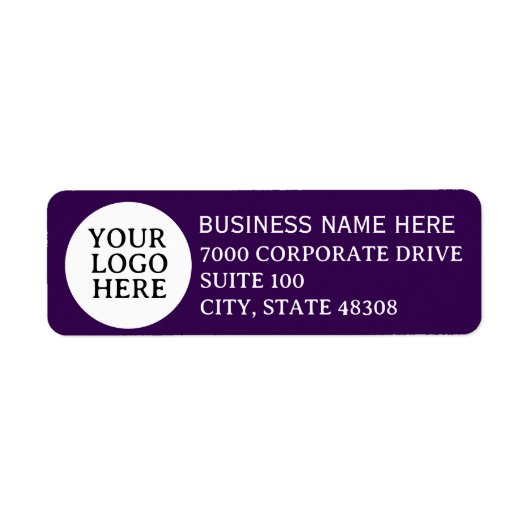 Custom Business logo Minimal Mono Return Address (Vorne)