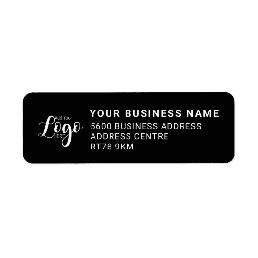 Custom Business Logo | Modern Black Company Return (Vorne)