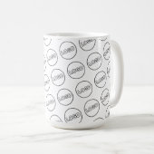 Custom Business Logo Modern Branded Coffee Kaffeetasse (VorderseiteRechts)