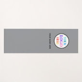 Custom Business Logo Name Gray Yogamatte (Vorderseite (Horizontal))