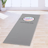 Custom Business Logo Name Gray Yogamatte