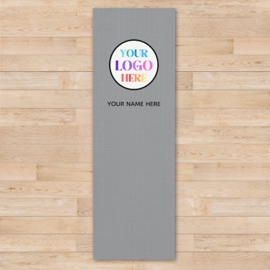 Custom Business Logo Name Gray Yogamatte