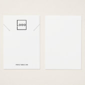 Custom Business Logo Necklace Display Cards (Vorne & Hinten)