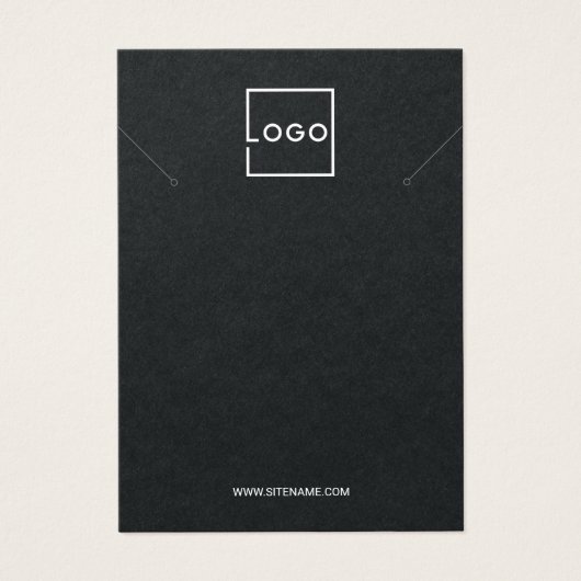 Custom Business Logo Necklace Display Cards (Vorderseite)