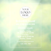 Custom Business Logo Opening Hour Professional Fensteraufkleber (Blatt 3)