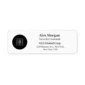 Custom Business Logo Personalized Address Labels (Vorne)