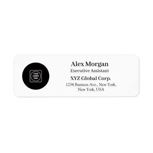 Custom Business Logo Personalized Address Labels (Vorne)