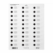 Custom Business Logo Personalized Address Labels (Vorne)