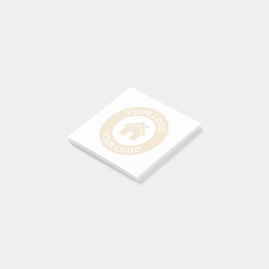 Custom Business Logo Post-it Klebezettel (angewinkelt)
