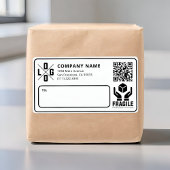 Custom Business Logo QR code Fragile Warn Shipping