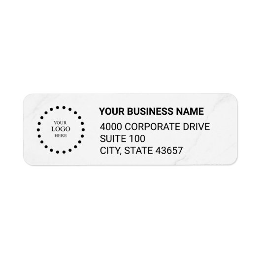 Custom Business Logo  Return Address Label (Vorne)