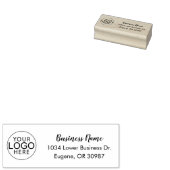 Custom Business Logo Script Modern Address Gummistempel (Stempel)