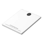 Custom Business Logo Simple Minimalist Promotional Notizblock (Rotiert)