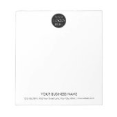 Custom Business Logo Simple Minimalist Promotional Notizblock (Vorderseite)