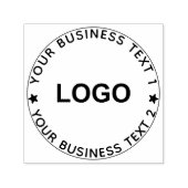 Custom Business Logo & Slogan (Round Brand Name)  Permastempel (Design)