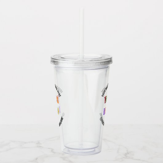 Custom Business Logo Social Media Acryltrinkbecher (Rechts)