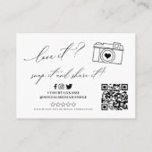 Custom Business Logo Social Media Vielen Dank Begleitkarte (Rückseite)