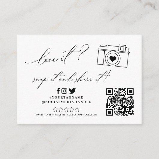 Custom Business Logo Social Media Vielen Dank Begleitkarte (Rückseite)