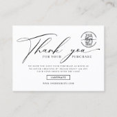 Custom Business Logo Social Media Vielen Dank Telefonnummerkarte (Vorderseite)