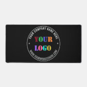 Custom Business Logo Text Branded Desk Mat Example Schreibtischunterlage (Vorderseite)