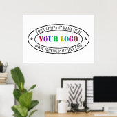Custom Business Logo Text Company Poster Stamp (Heimbüro)