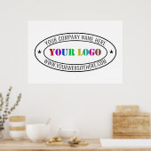 Custom Business Logo Text Company Poster Stamp (Küche)