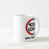 Custom Business Logo Text Mug for Businesses  Gift Kaffeetasse (VorderseiteRechts)