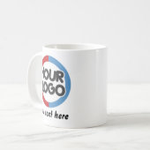 Custom Business Logo Text Mug for Businesses  Gift Kaffeetasse (Vorderseite Links)